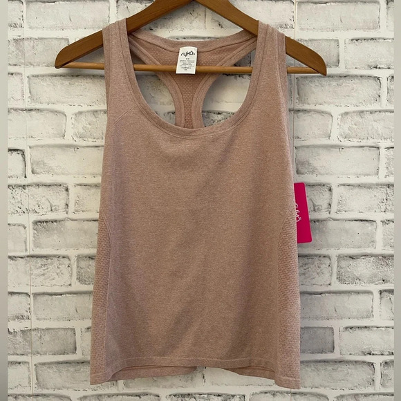 NWT! Women’s RYKA Seamless Tank Top Racerback fawn heather Stretch, Size medium - Picture 1 of 5